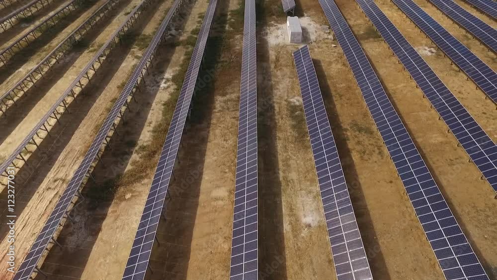 Huge power plant of photovoltaic cells and solar panels Huge power plant of photovoltaic cells and solar panels