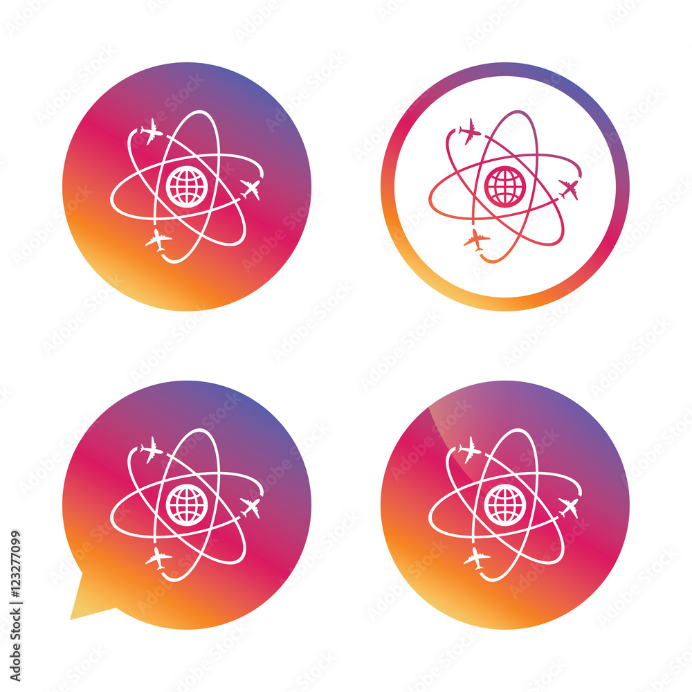 Globe sign icon. World logistics symbol. Globe sign icon. World logistics symbol.