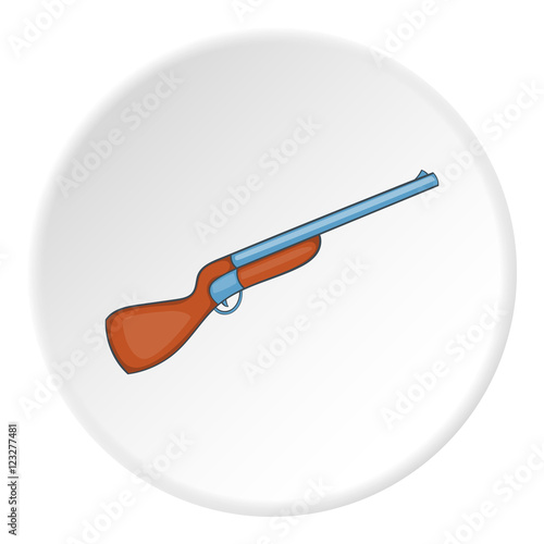 Hunting shotgun icon. artoon illustration of hunting shotgun vector icon for web