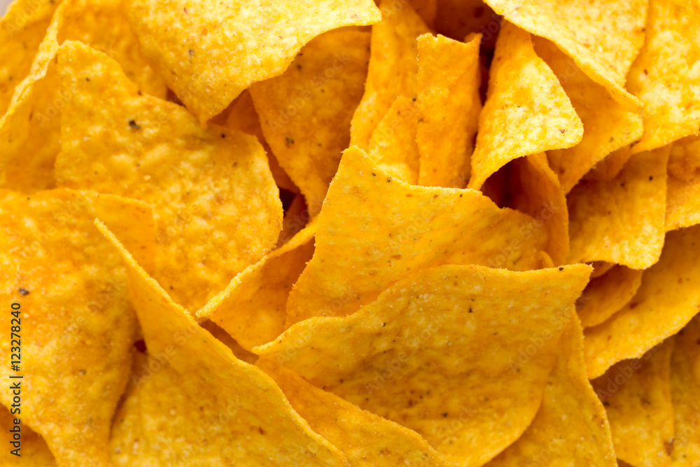 Nachos chips. Corn chips on the bowl. Nachos chips. Corn chips on the bowl.