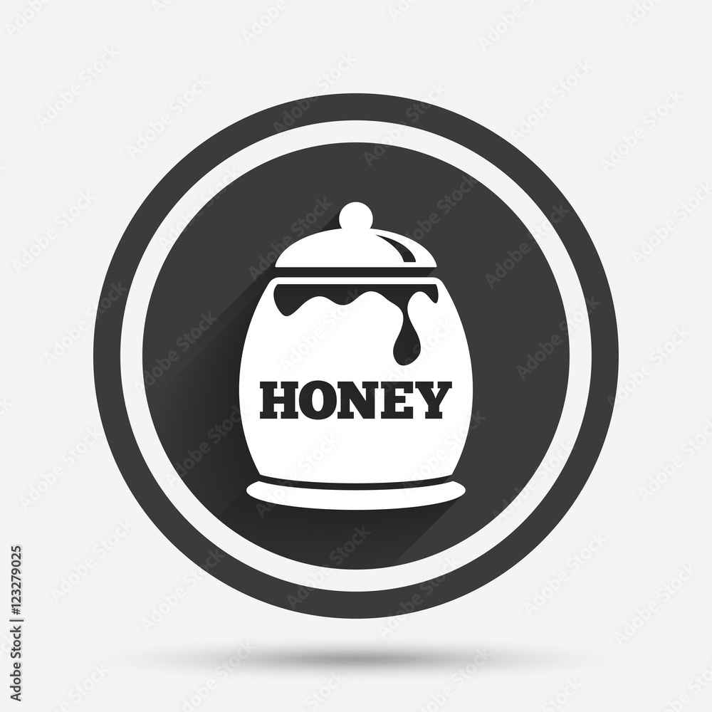 Honey in pot sign icon. Sweet natural food. Honey in pot sign icon. Sweet natural food.