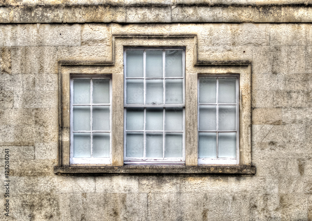 Sash Window between Small Windows HDR