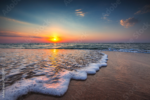 Beautiful sunrise over the sea