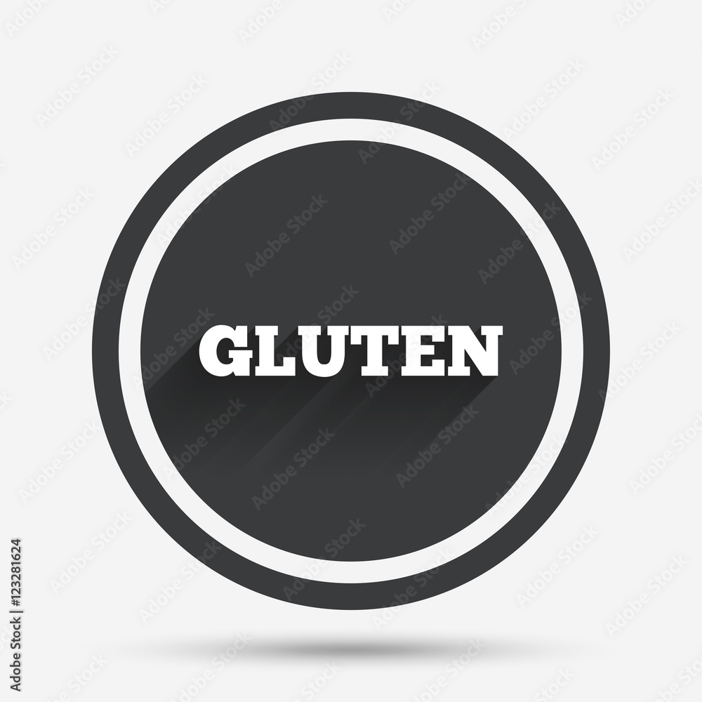 Gluten free sign icon. No gluten symbol. Gluten free sign icon. No gluten symbol.