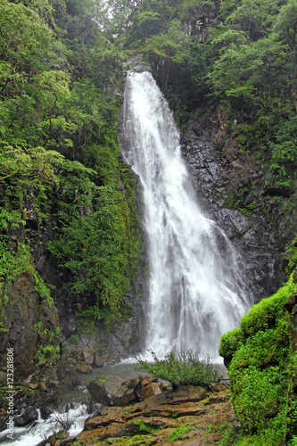 Mainapi, Mynapi, waterfall during the monsoon season in the Netravali forest area of Goa, India. Waterfall is on the Salaulim river, a tributary of Zuari River.