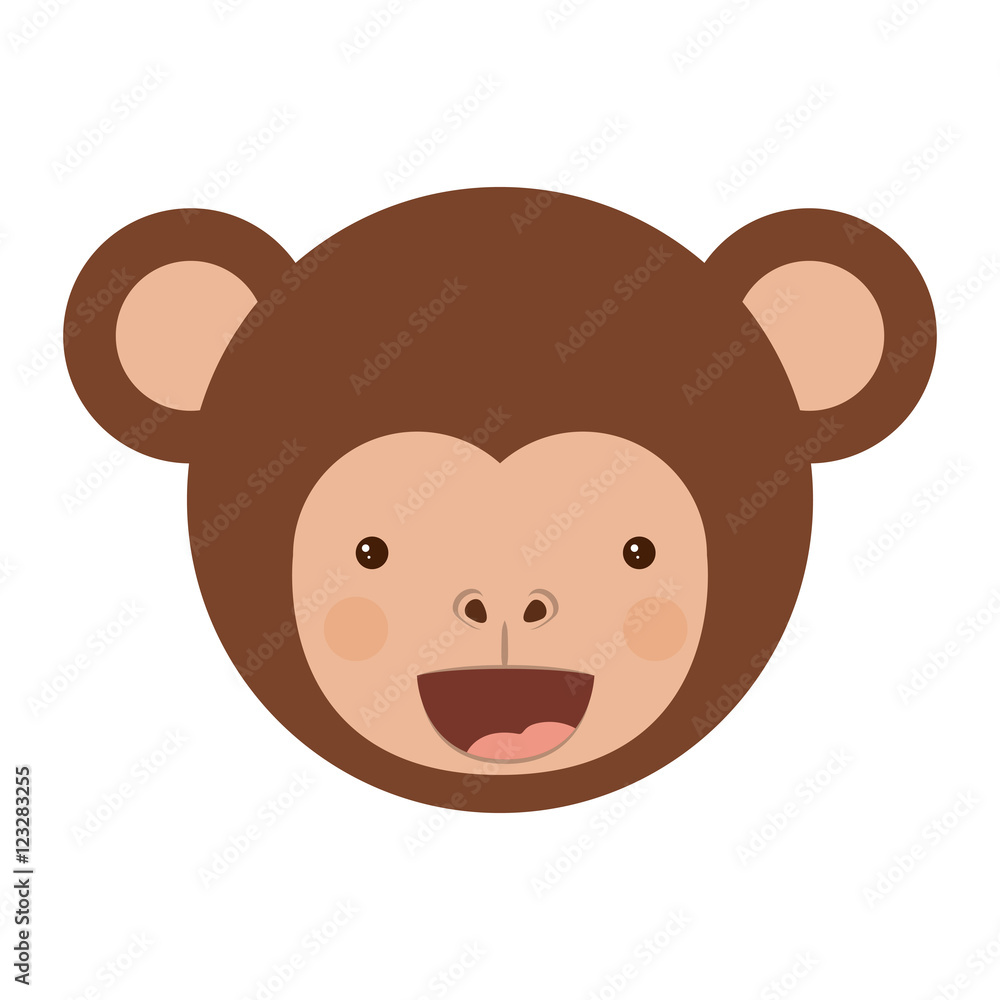 Monkey cartoon icon. Animal ape and character theme. Isolated design. Vector illustration Monkey cartoon icon. Animal ape and character theme. Isolated design. Vector illustration