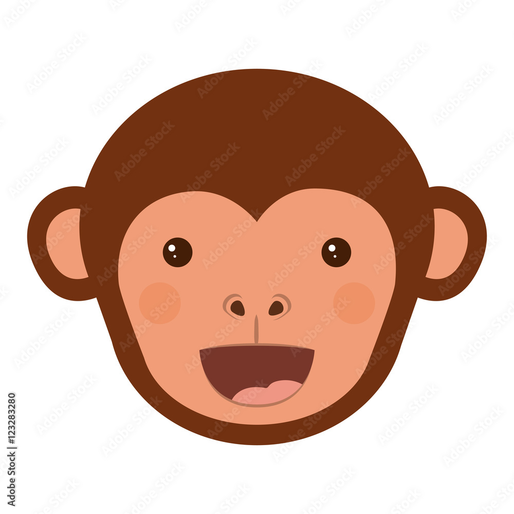 Monkey cartoon icon. Animal ape and character theme. Isolated design. Vector illustration Monkey cartoon icon. Animal ape and character theme. Isolated design. Vector illustration