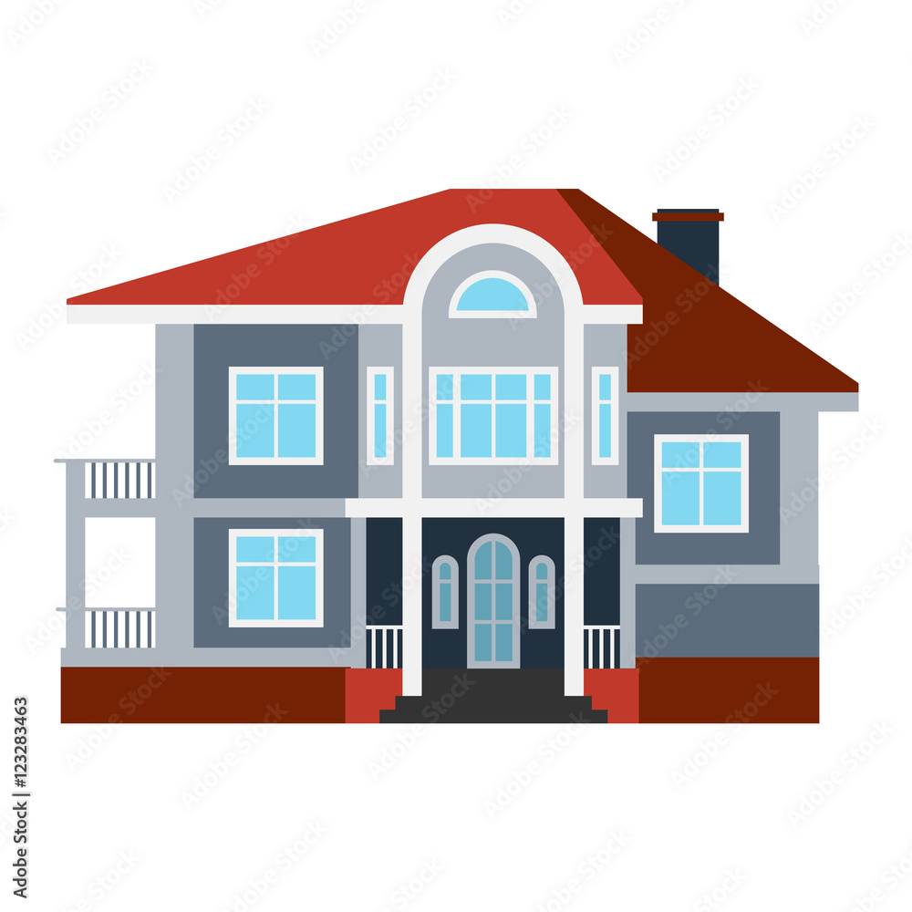 House front view vector illustration House front view vector illustration
