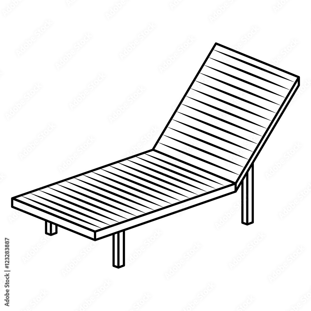 Suns chair icon. Summer vacation and tropical theme. Isolated design. Vector illustration Suns chair icon. Summer vacation and tropical theme. Isolated design. Vector illustration