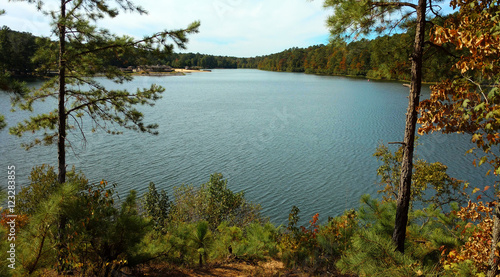 Autumn lake view
