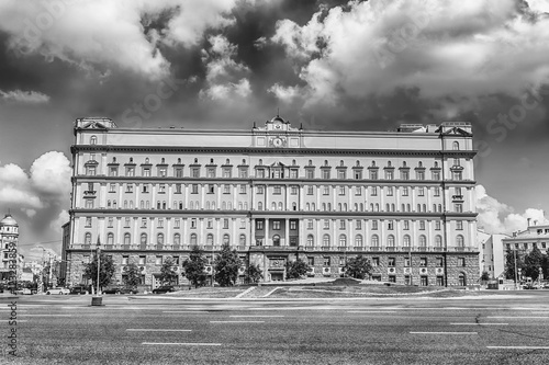 Photography Lubyanka Building, iconic KGB former headquarters, Moscow, Russi