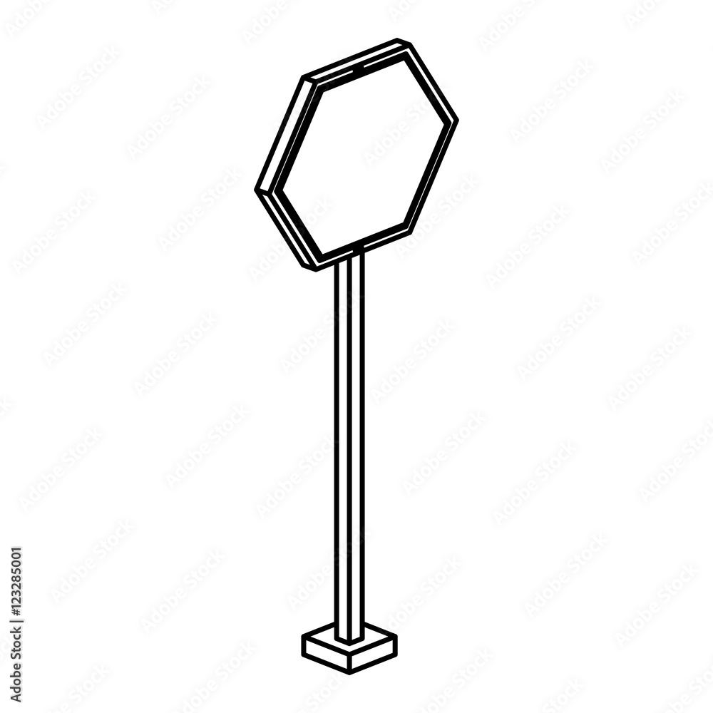 Road sign icon. Information guide and message theme. Isolated design. Vector illustration