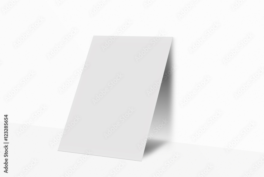Mock-up postcard and cover. White paper card on white background. For your design and template. Mock-up postcard and cover. White paper card on white background. For your design and template.