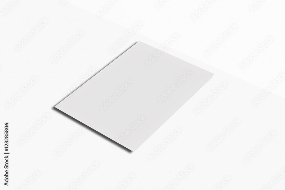 Mock-up postcard and cover. White paper card on white background. For your design and template. Mock-up postcard and cover. White paper card on white background. For your design and template.