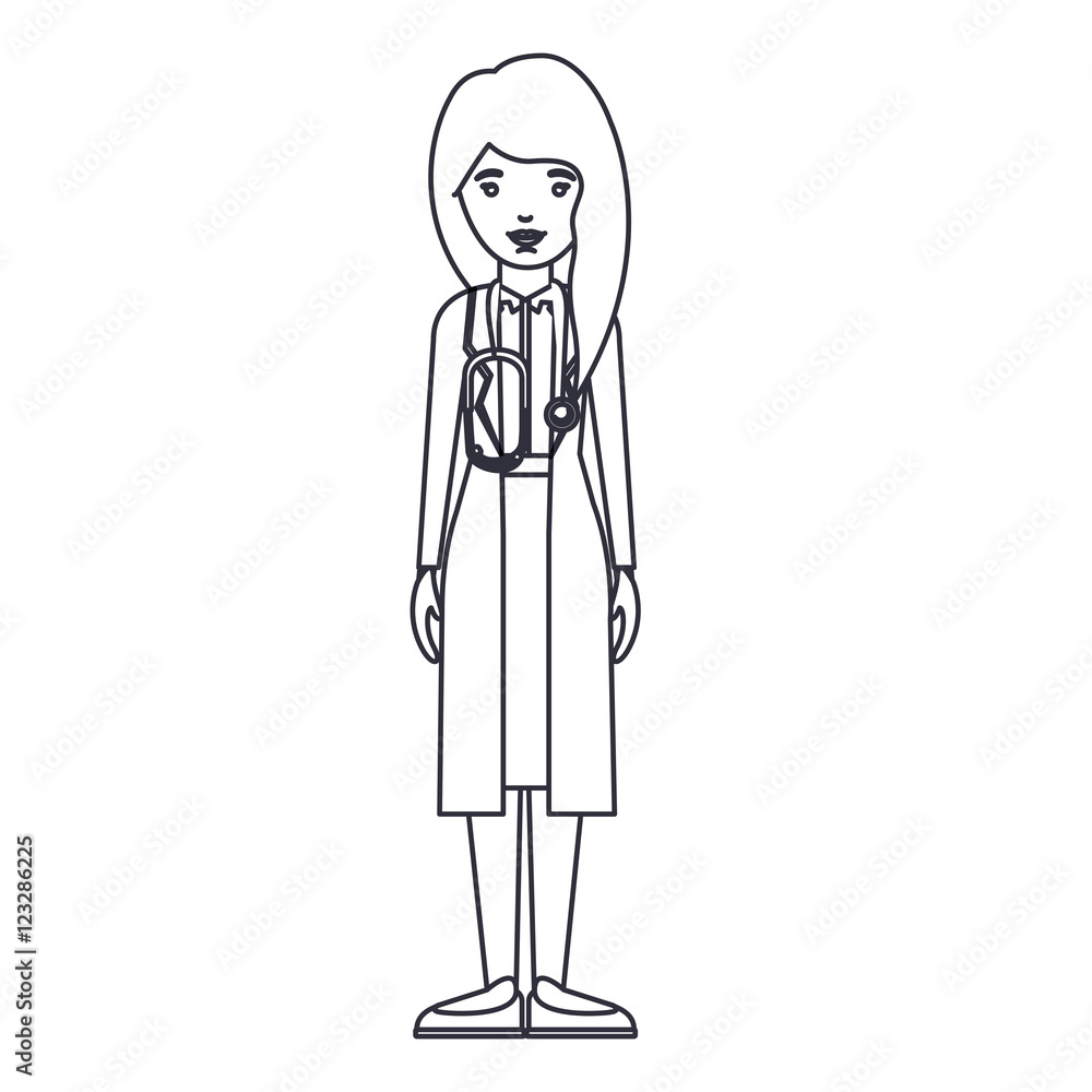 doctor woman cartoon icon. Avatar people person and human theme. Isolated design. Vector illustration doctor woman cartoon icon. Avatar people person and human theme. Isolated design. Vector illustration