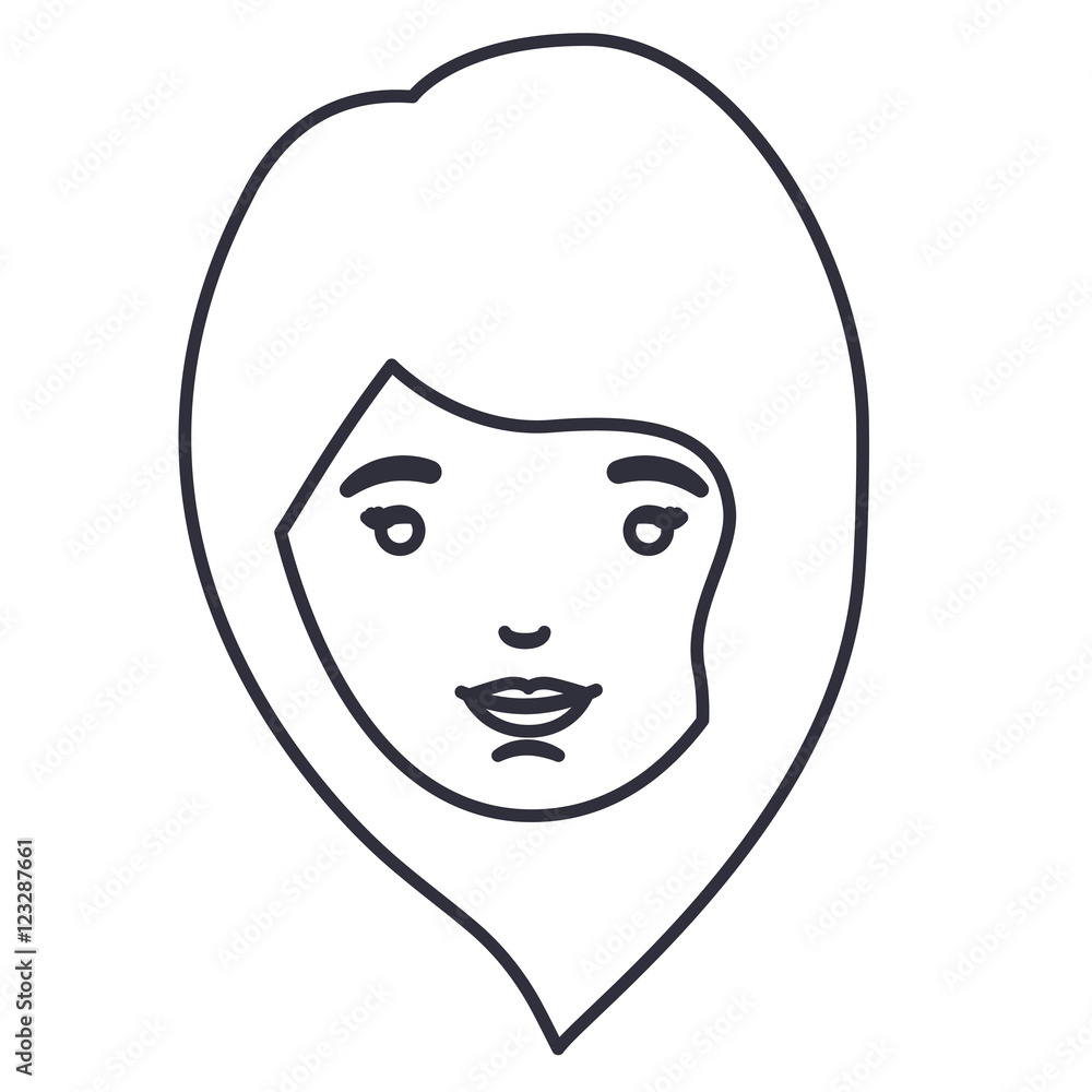woman cartoon icon. Avatar people person and human theme. Isolated design. Vector illustration