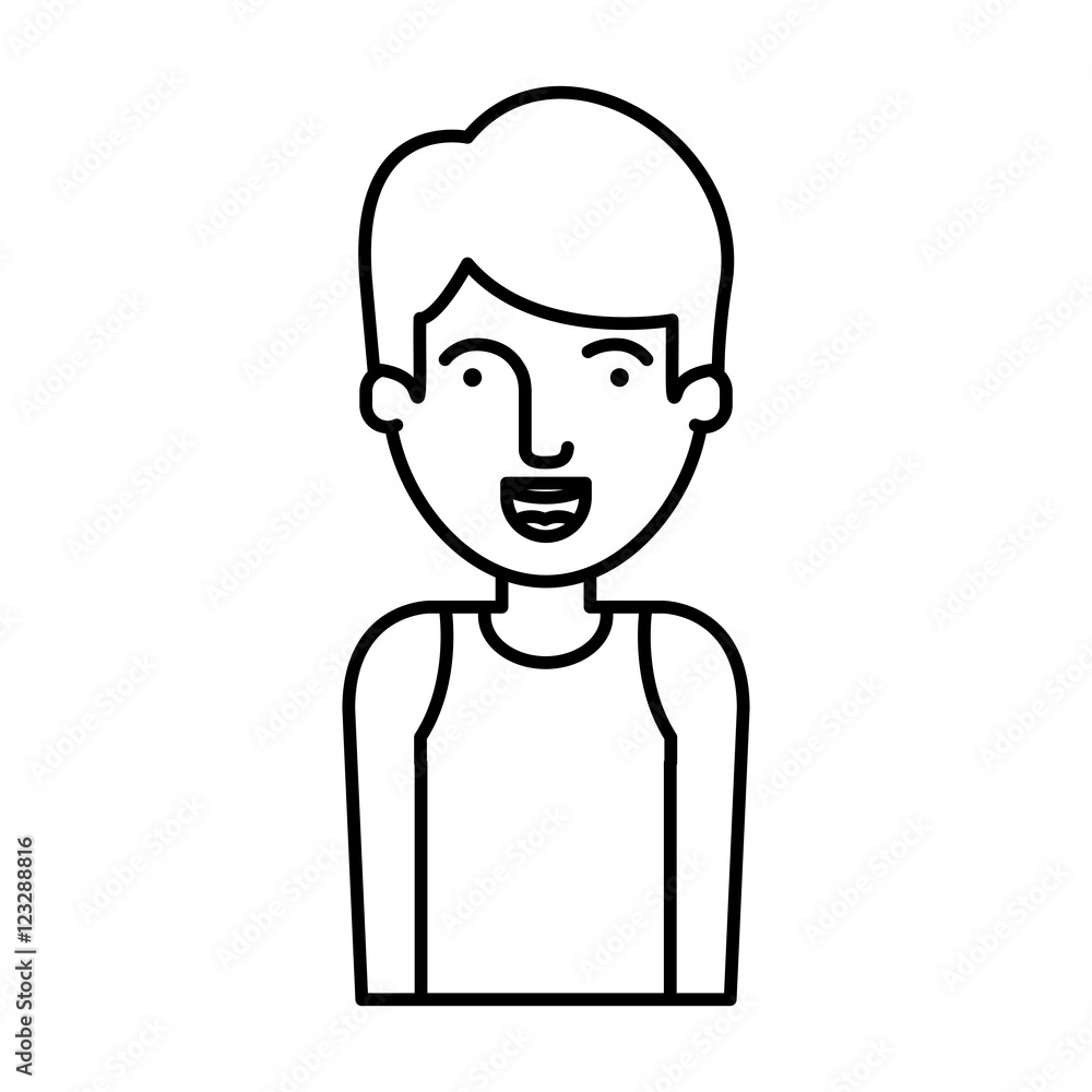 Man cartoon icon. Avatar people person and human theme. Isolated design. Vector illustration