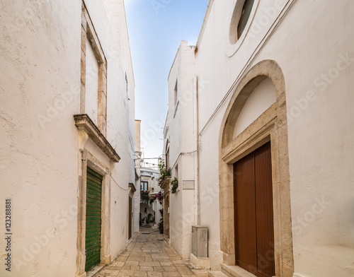 white houses of village in Apulia