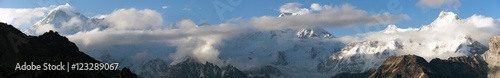 Evening panoramic view of mount Cho Oyu
