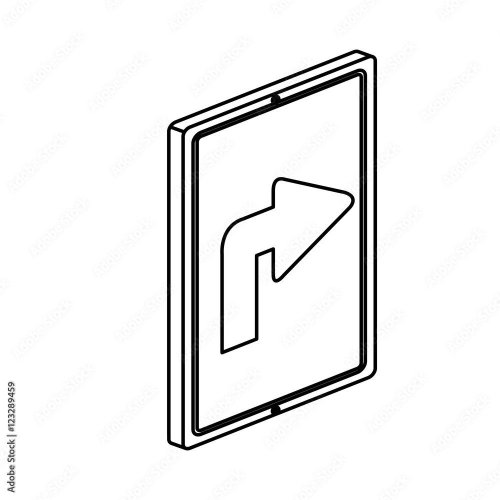 Road sign icon. Information guide and message theme. Isolated design. Vector illustration Road sign icon. Information guide and message theme. Isolated design. Vector illustration