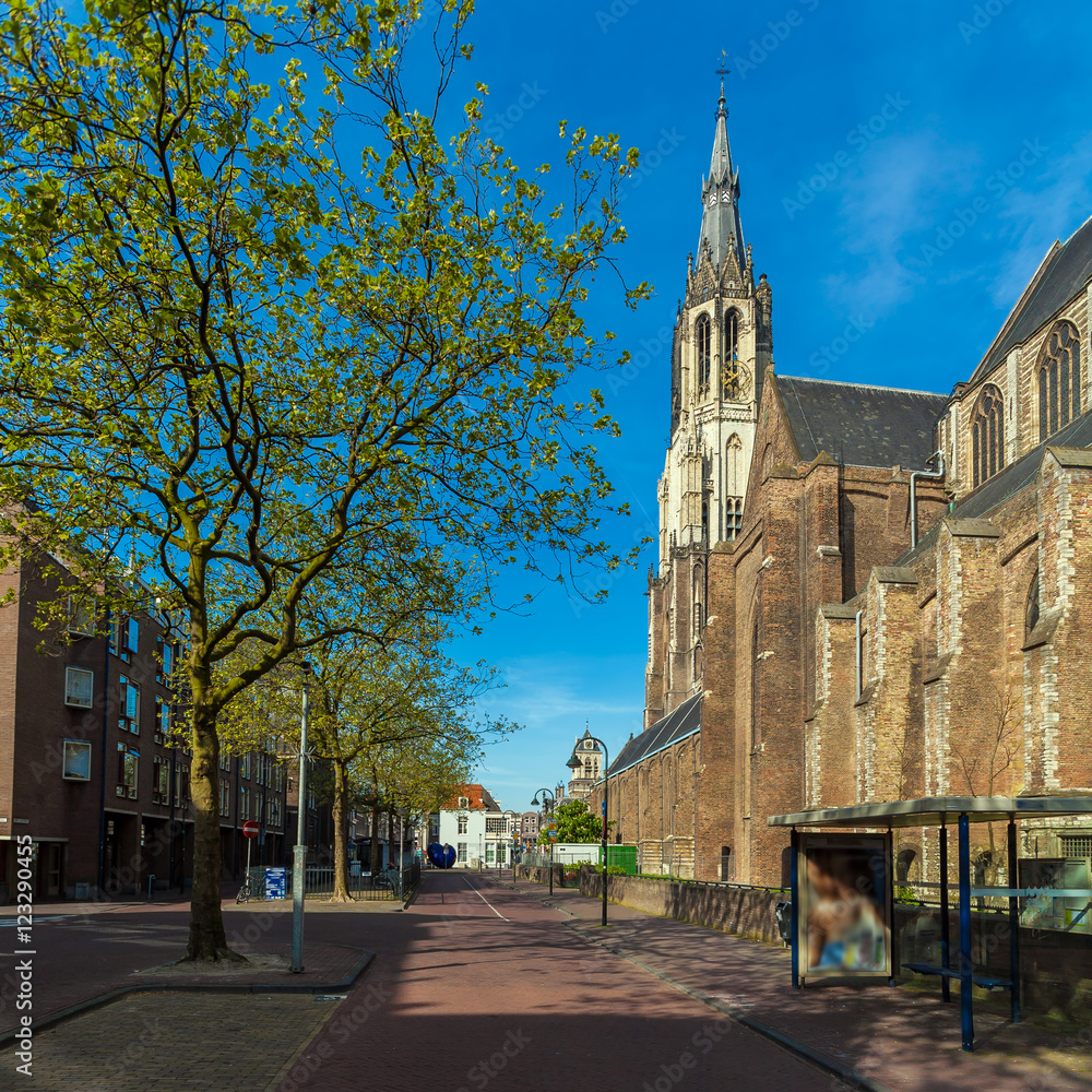 The building of the new Church in Delft, Netherlands