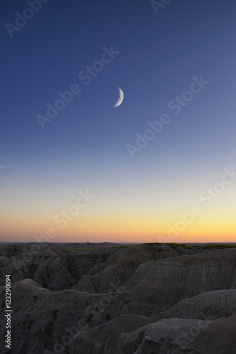 sunset in Badlands
