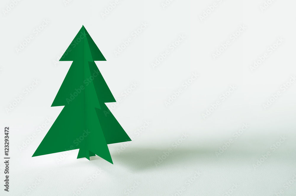 Fototapeta premium Christmas tree isolated on white background. Christmas tree pape