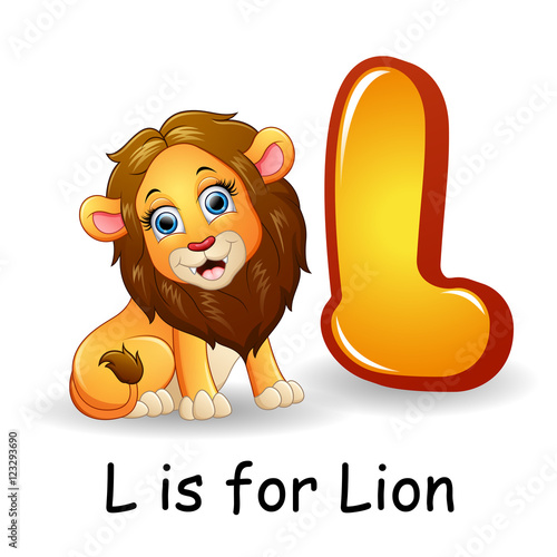 Fotografi Animals alphabet: L is for Lion