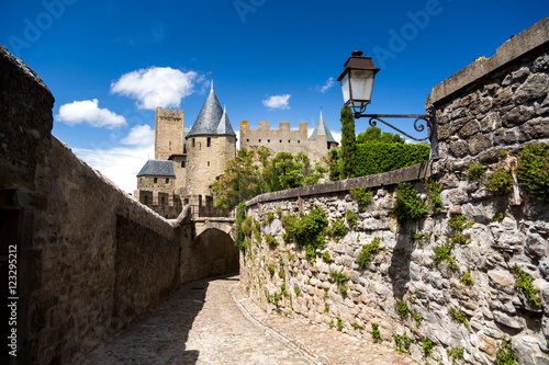 The medieval fortified city of Carcassone, the second most visited tourist site in France.   photo