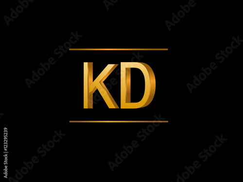 KD Initial Logo for your startup venture