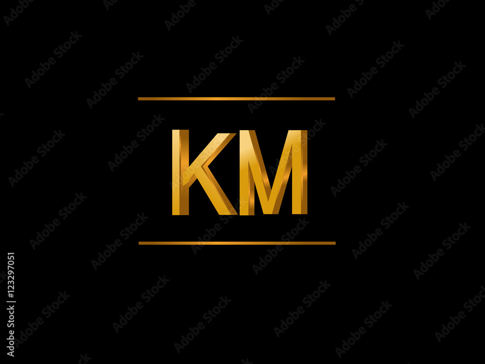 KM Initial Logo for your startup venture KM Initial Logo for your startup venture