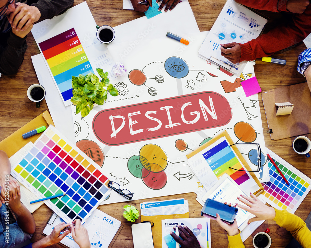 Design Creativity Ideas Innovation Planning Concept - obrazy, fototapety, plakaty 