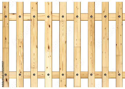 wooden fence on a white background