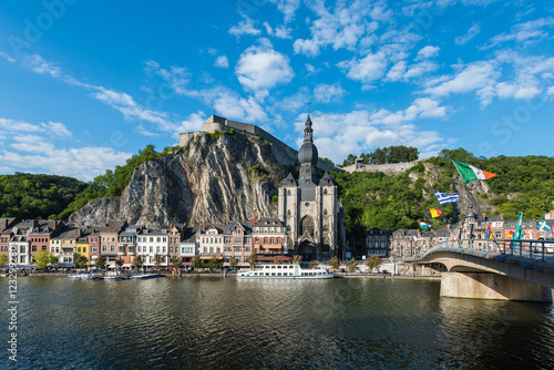 Meuse River passing through Dinant, Belgium.