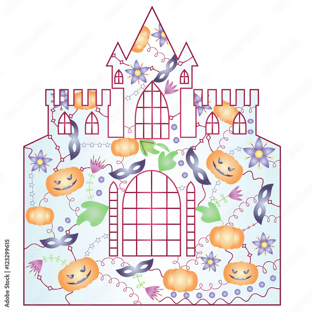 Halloween castle gradient Halloween castle gradient