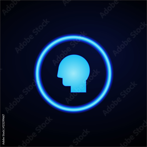 Glowing App Button - Dark