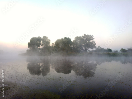Fog on the river.