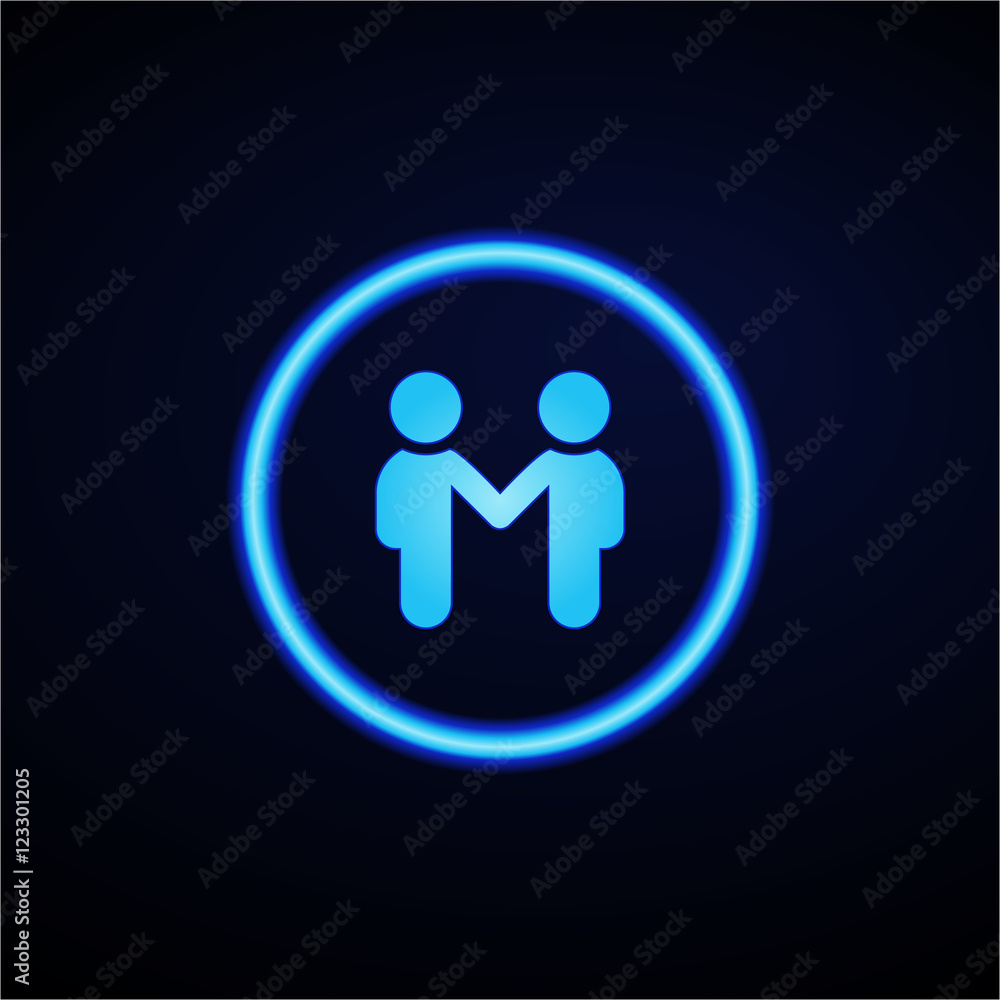 Fototapeta premium Glowing App Button - Dark