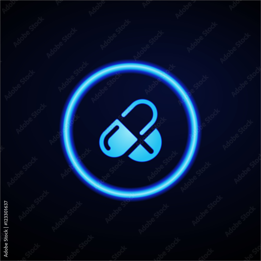 Glowing App Button - Dark Glowing App Button - Dark