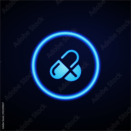 Glowing App Button - Dark