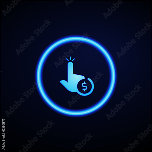 Glowing App Button - Dark