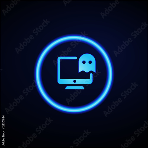 Glowing App Button - Dark