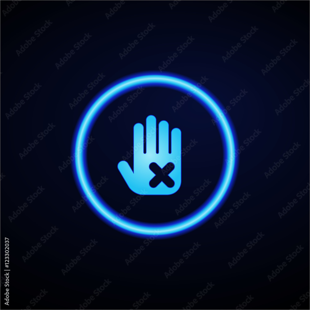 Obraz premium Glowing App Button - Dark