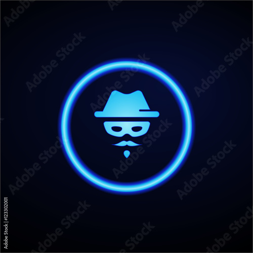 Glowing App Button - Dark