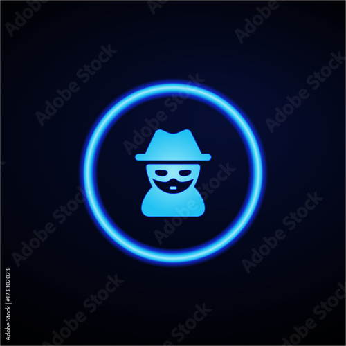 Glowing App Button - Dark