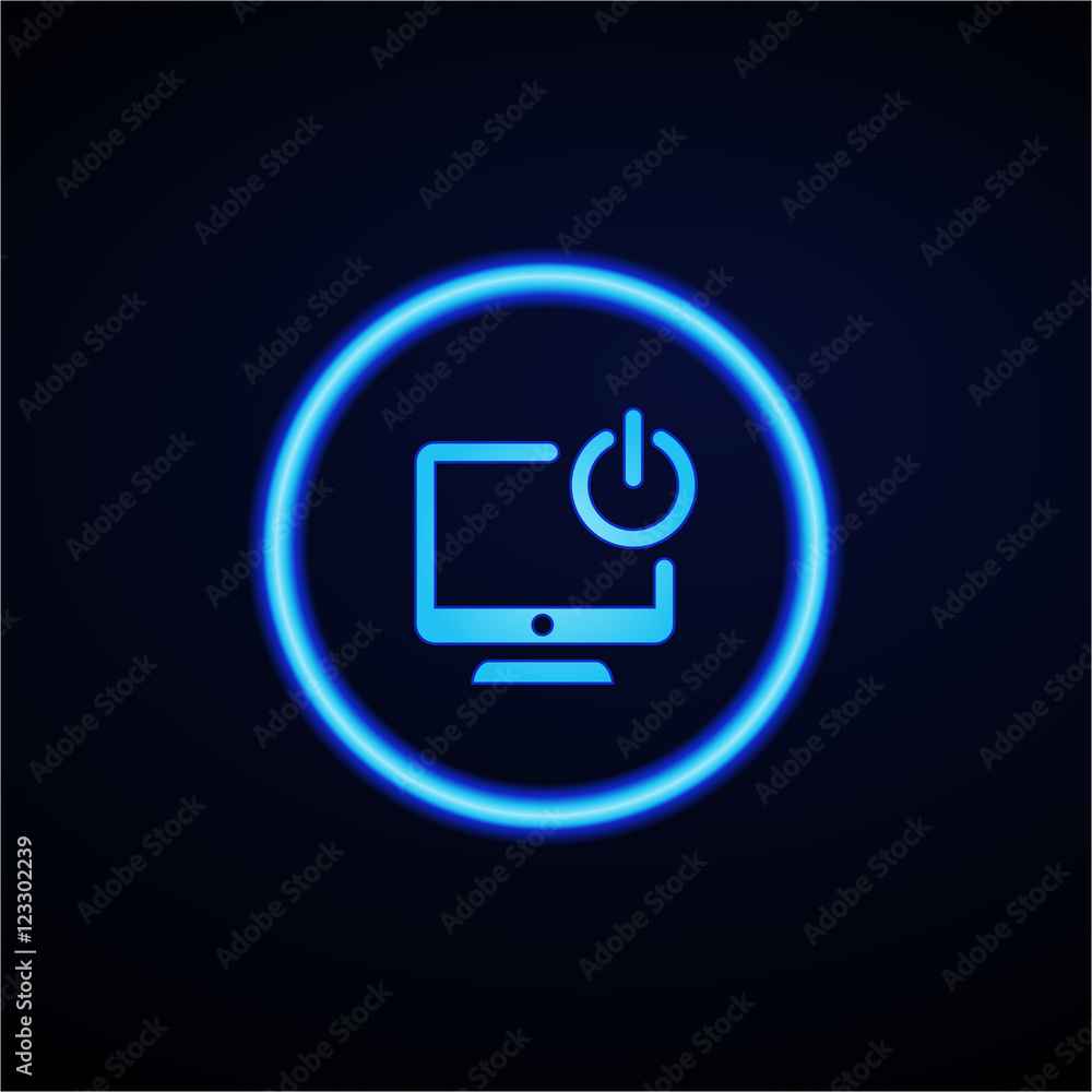 Glowing App Button - Dark Glowing App Button - Dark