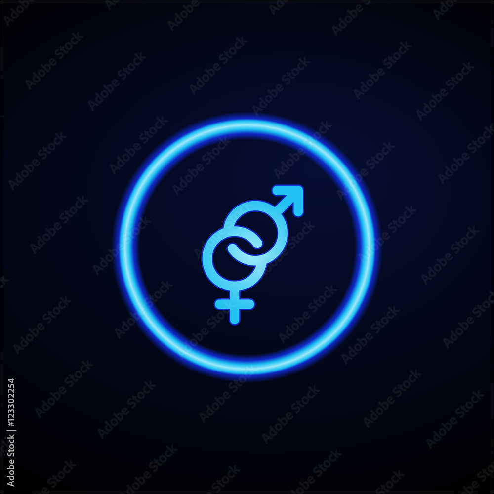 Obraz premium Glowing App Button - Dark