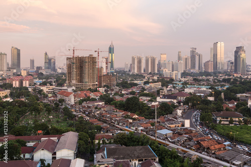 Jakarta sunset photo