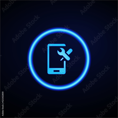 Glowing App Button - Dark