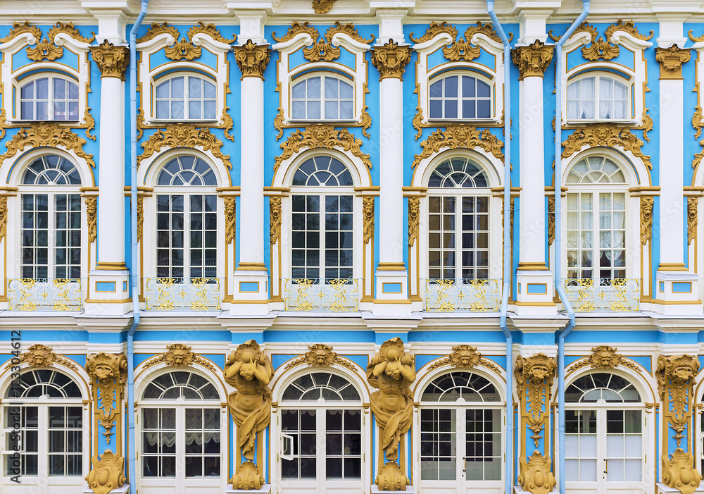 The Catherine Palace in Tsarskoye Selo, St. Petersburg, Russia